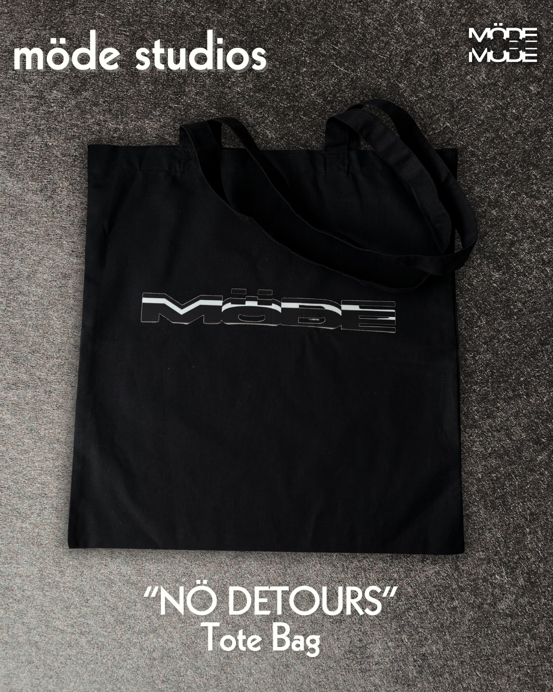 Nö Detours Tote Bag (Black)